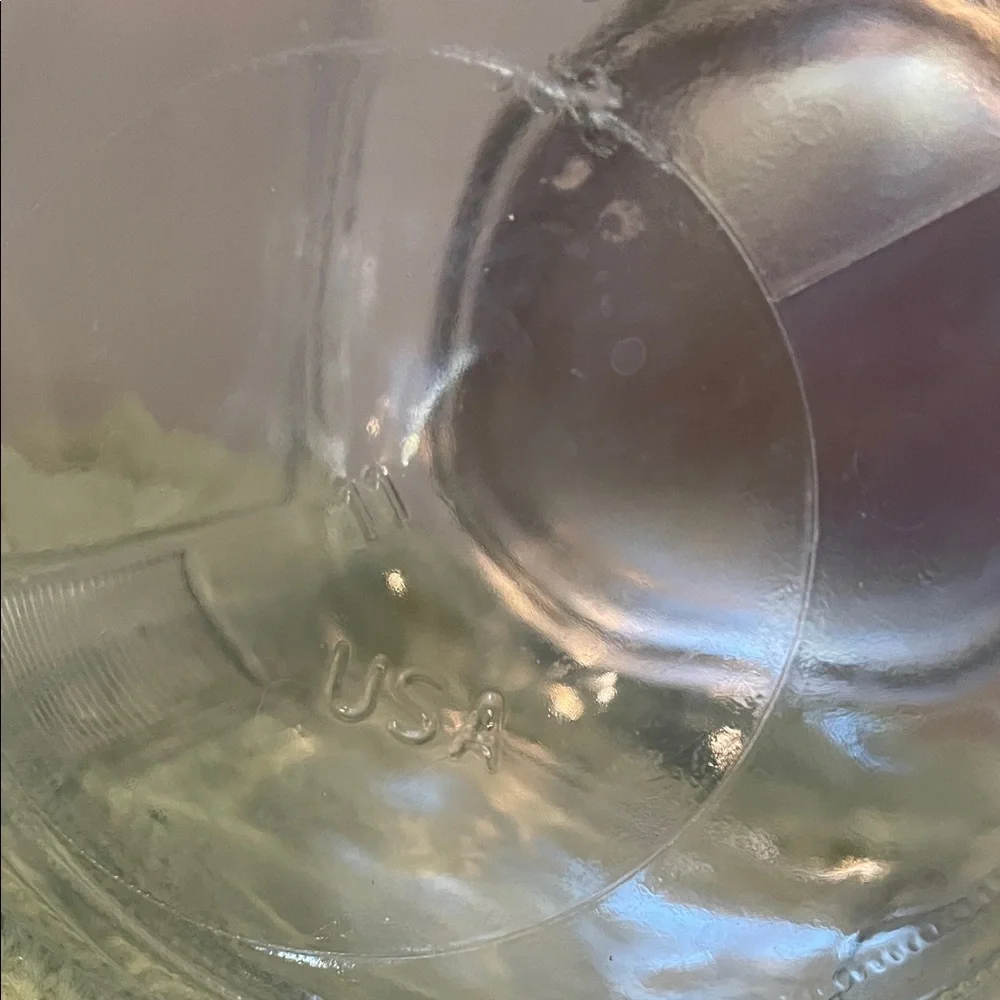 Glass Storage Jar with Silver Lid like new made in USA
